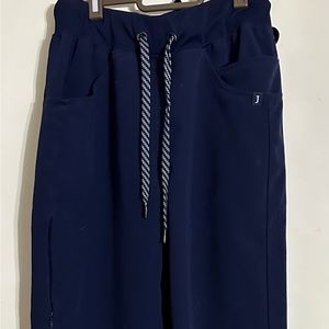 Jaanuu Scrub Pants Joggers with Multiple Pockets Navy Blue XSS